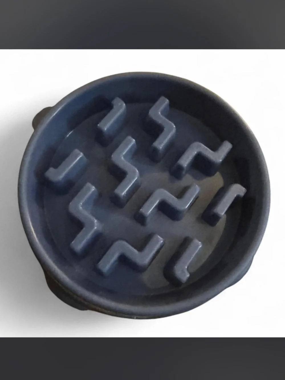 Slow-Feed Dog Bowl - Baby Blue Elevated Non-Slip Design